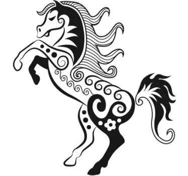 Adhésif mural motifs cheval emballé - TenStickers
