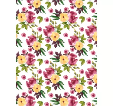 Sticker fenêtre fleurs sauvages - TenStickers