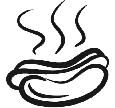 Sticker cuisine hot dog silhouette - TenStickers