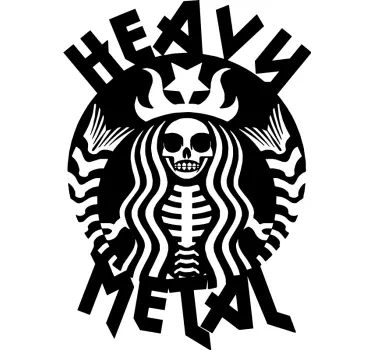 Sticker musique - Heavy Metal design - TenStickers