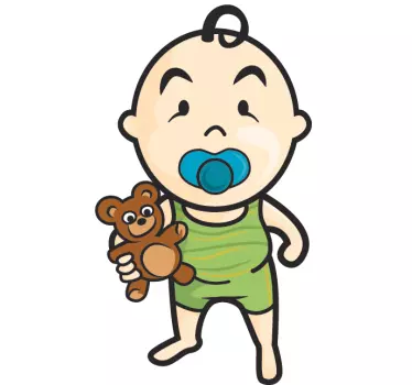 Autocollant enfant bébé peluche couleur - TenStickers