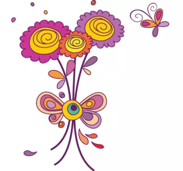 Autocollant enfant bouquet de fleurs - TenStickers