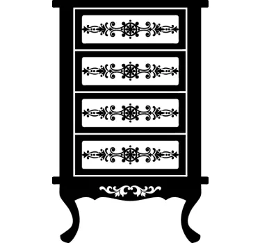 Autocollant mural commode ancienne - TenStickers