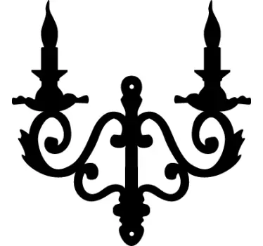 Autocollant mural illustration chandelier mural - TenStickers