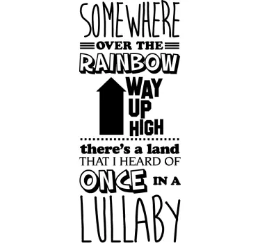 Autocollant mural over the rainbow - TenStickers