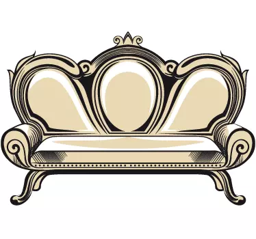 Autocollant mural sofa ancien - TenStickers