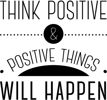 Sticker bureau phrase think positive - TenStickers
