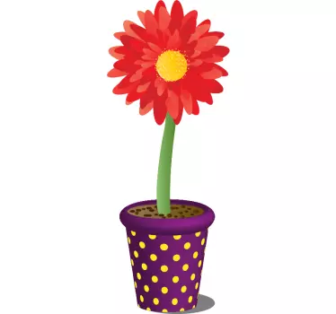 Autocollant mural tournesol rose - TenStickers