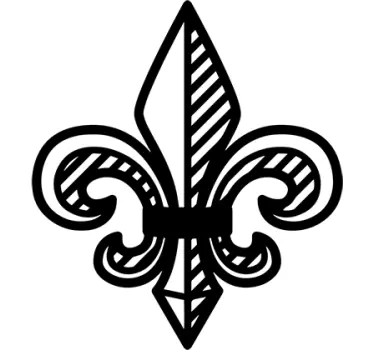 Sticker fleur de lys monochrome - TenStickers