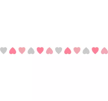 Frise adhésive coeurs - TenStickers