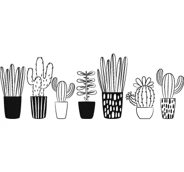 Frise adhésive illustration cactus - TenStickers