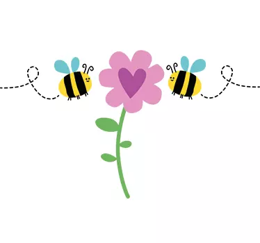Photo murale l'abeille et la fleur - TenStickers