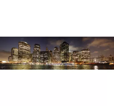Photo murale skyline New York by night - TenStickers