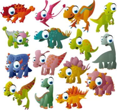 Set de stickers dinosaures - TenStickers