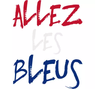 Sticker foot Allez Les Bleus tricolore - TenStickers