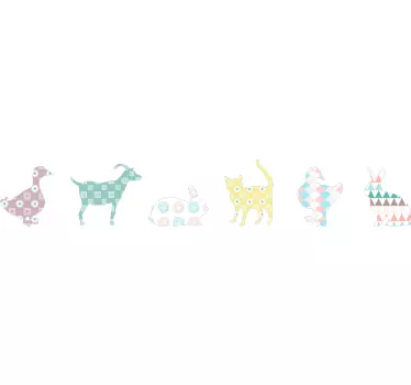 Sticker Chambre Enfant Animaux Pastel - TenStickers