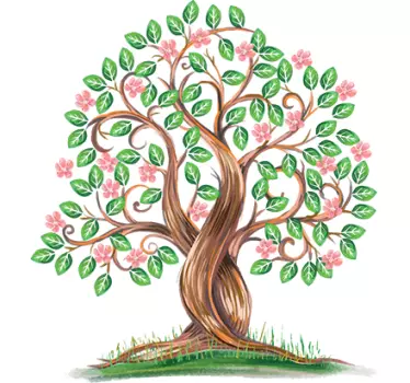 Sticker arbre aquarelle - TenStickers