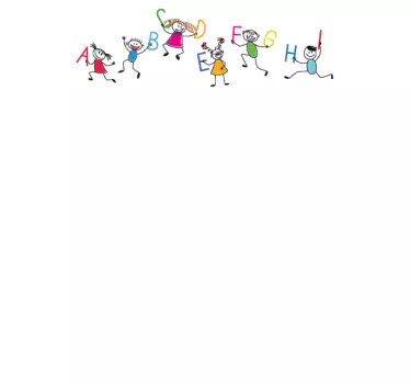 Sticker ardoise blanche alphabet - TenStickers