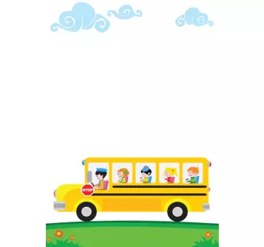 Sticker ardoise blanche schoolbus - TenStickers