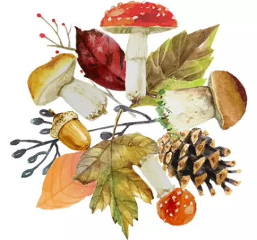 Sticker mural nature motif automne - TenStickers