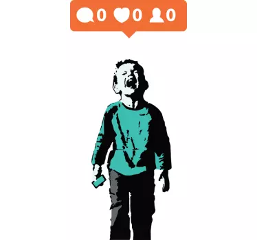Sticker Banksy zero couleur - TenStickers