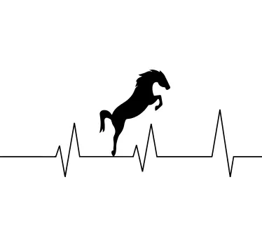 Stickers cheval battements de coeur - TenStickers