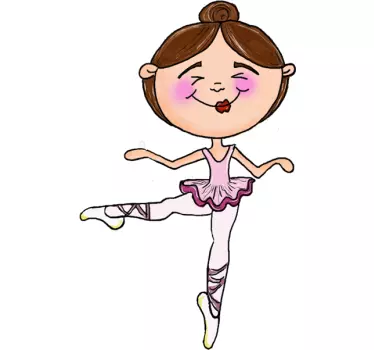 Sticker bébé danseuse de ballet - TenStickers