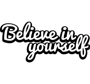Sticker motivation bureau believe in yourself - TenStickers