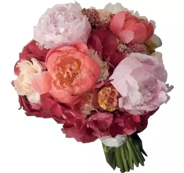 Sticker bouquet floral coloré - TenStickers