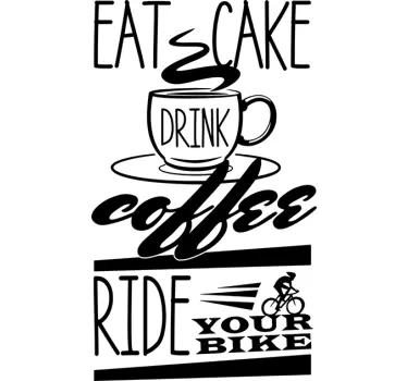Sticker café et cyclisme - TenStickers