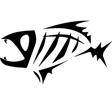 Sticker carcasse de poisson - TenStickers