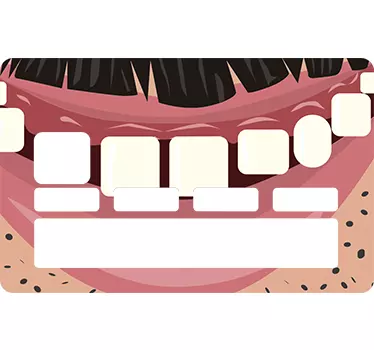 Sticker carte de crédit Bouche homme - TenStickers