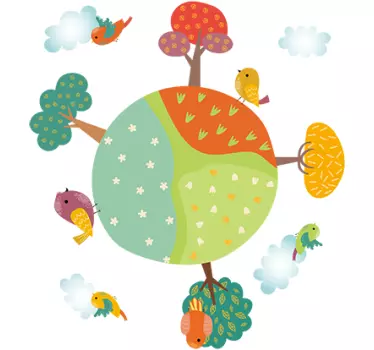 Sticker chambre enfant concept d'arbre coloré - TenStickers