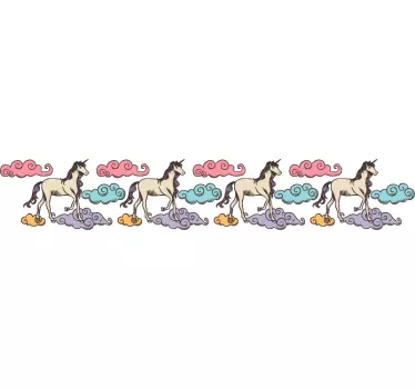 Sticker Maison Licorne Dessin - TenStickers