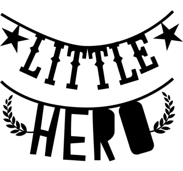 Sticker chambre bébé petit héros - TenStickers