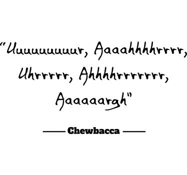 Sticker citation Chewbacca - TenStickers