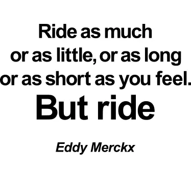 Sticker citation Eddy Merckx - TenStickers