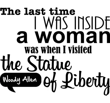 Sticker citation humour sur la statue de la liberté - TenStickers