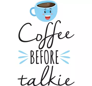 Sticker cuisine Coffee before talkie - TenStickers