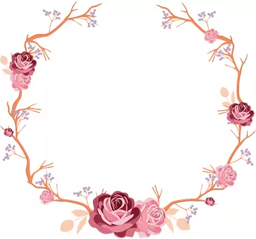 sticker couronne florale - TenStickers