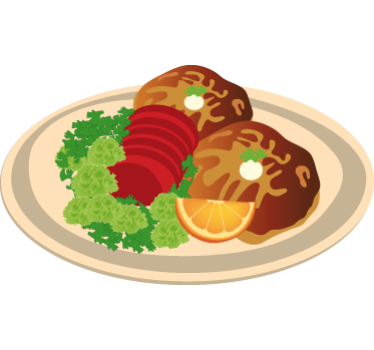 Sticker cuisine assiette viande - TenStickers
