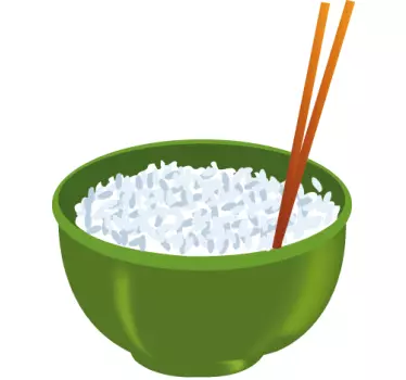 Sticker cuisine bol de riz - TenStickers