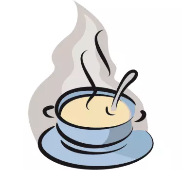 Sticker cuisine bol de soupe - TenStickers