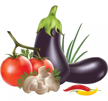 Sticker cuisine salle à manger cuisine légumes du marché - TenStickers