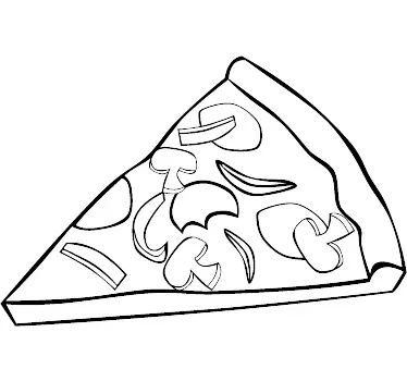 Sticker cuisine part de pizza - TenStickers