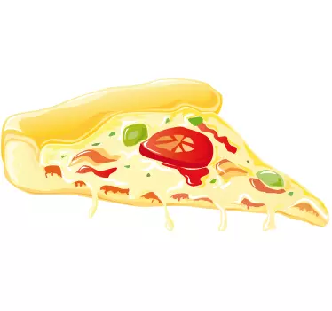 Sticker cuisine part de pizza margharita - TenStickers