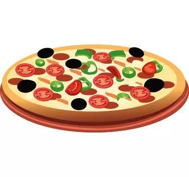 Sticker cuisine pizza chorizo - TenStickers