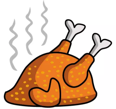 Sticker cuisine poulet chaud - TenStickers