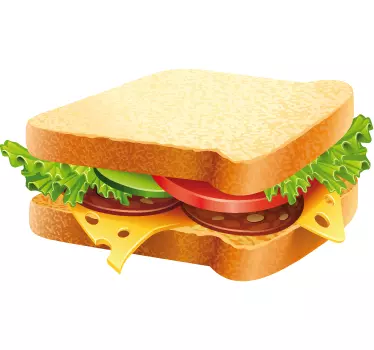 Sticker cuisine sandwich crudité - TenStickers