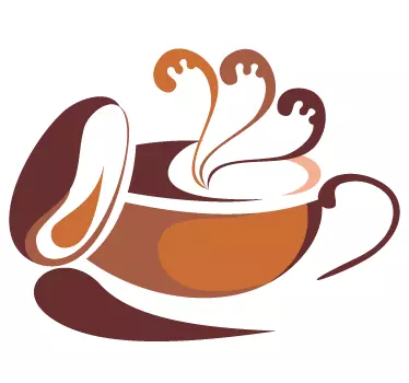Sticker cuisine tasse café - TenStickers